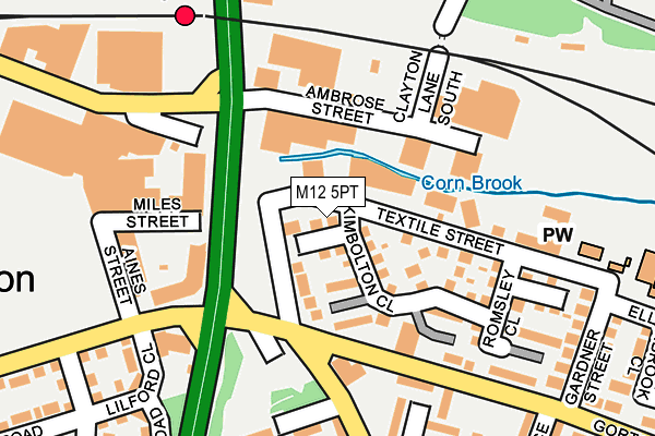 M12 5PT map - OS OpenMap – Local (Ordnance Survey)