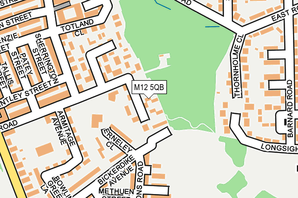 M12 5QB map - OS OpenMap – Local (Ordnance Survey)