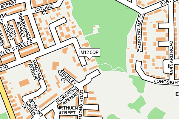 M12 5QP map - OS OpenMap – Local (Ordnance Survey)