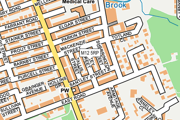 M12 5RP map - OS OpenMap – Local (Ordnance Survey)