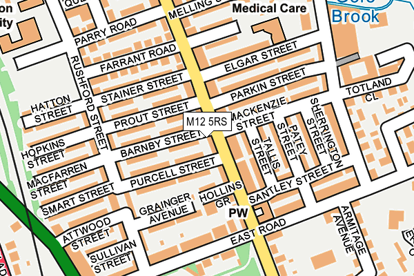 M12 5RS map - OS OpenMap – Local (Ordnance Survey)