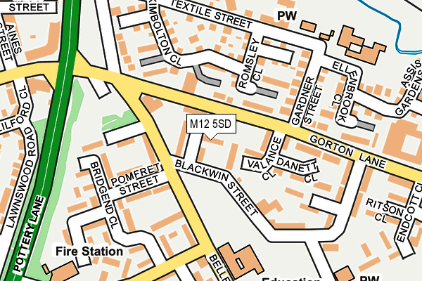 M12 5SD map - OS OpenMap – Local (Ordnance Survey)