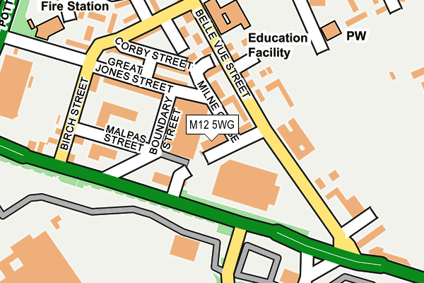 M12 5WG map - OS OpenMap – Local (Ordnance Survey)