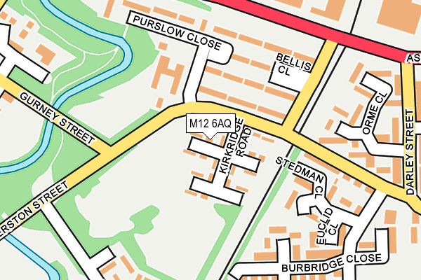 M12 6AQ map - OS OpenMap – Local (Ordnance Survey)