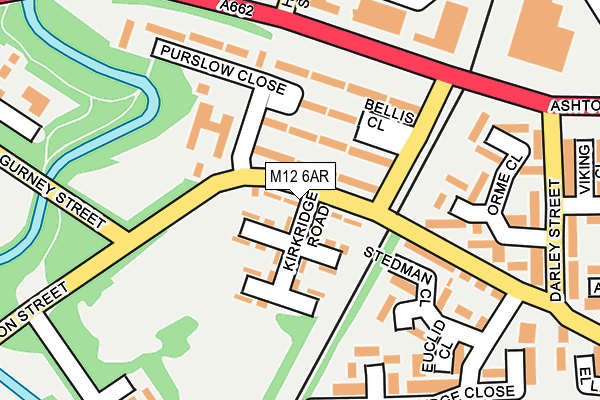 M12 6AR map - OS OpenMap – Local (Ordnance Survey)