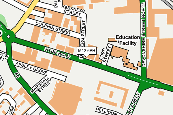 M12 6BH map - OS OpenMap – Local (Ordnance Survey)