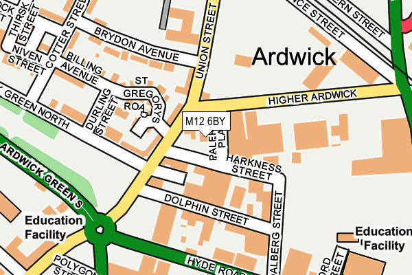 M12 6BY map - OS OpenMap – Local (Ordnance Survey)