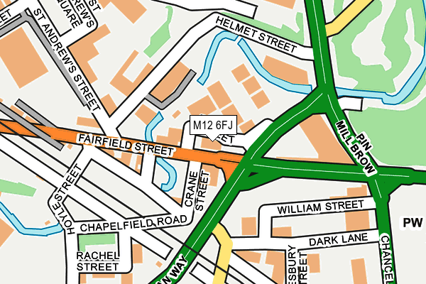 M12 6FJ map - OS OpenMap – Local (Ordnance Survey)