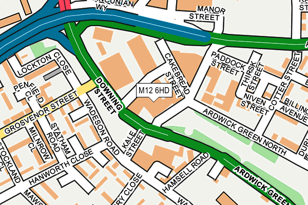 M12 6HD map - OS OpenMap – Local (Ordnance Survey)