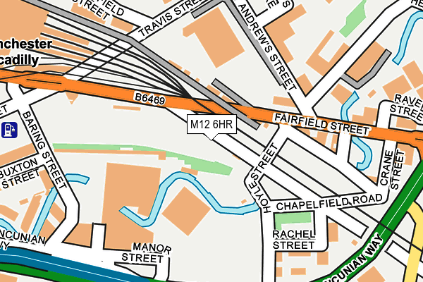 M12 6HR map - OS OpenMap – Local (Ordnance Survey)