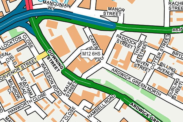M12 6HS map - OS OpenMap – Local (Ordnance Survey)