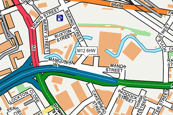 M12 6HW map - OS OpenMap – Local (Ordnance Survey)