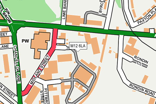 M12 6LA map - OS OpenMap – Local (Ordnance Survey)