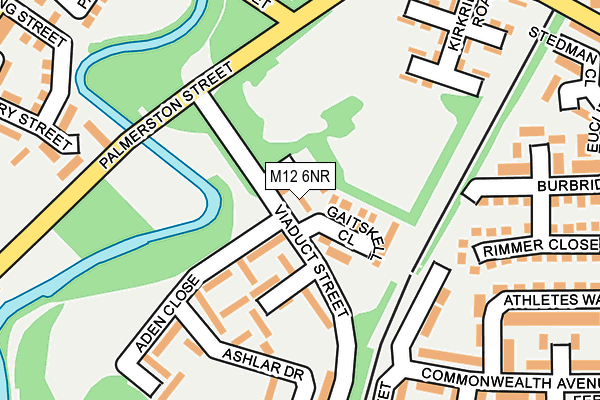 M12 6NR map - OS OpenMap – Local (Ordnance Survey)