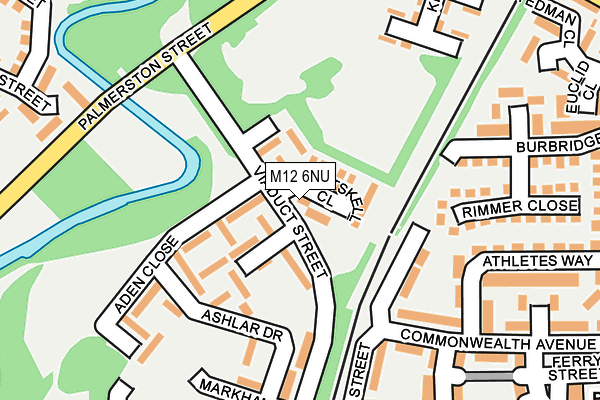 M12 6NU map - OS OpenMap – Local (Ordnance Survey)