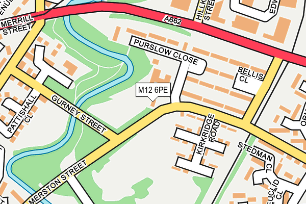M12 6PE map - OS OpenMap – Local (Ordnance Survey)