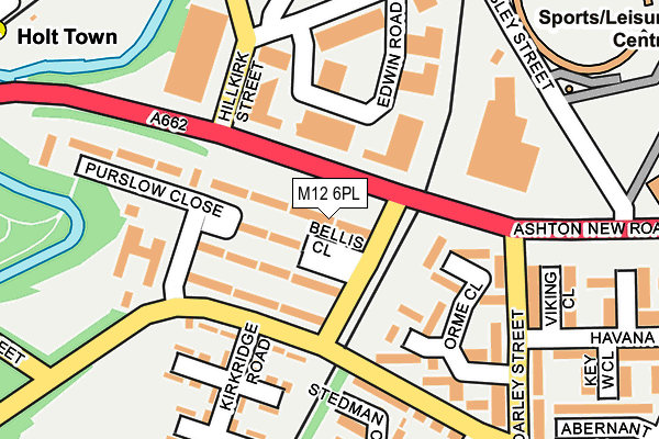 M12 6PL map - OS OpenMap – Local (Ordnance Survey)