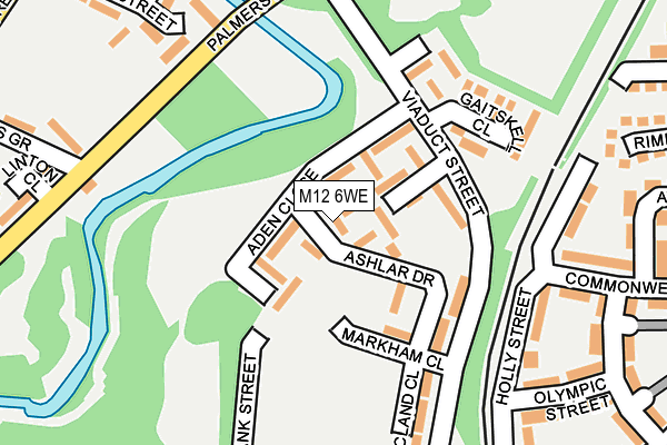 M12 6WE map - OS OpenMap – Local (Ordnance Survey)