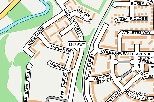 M12 6WF map - OS OpenMap – Local (Ordnance Survey)