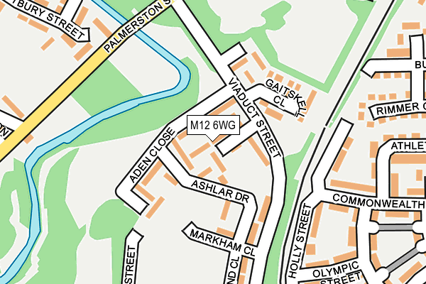 M12 6WG map - OS OpenMap – Local (Ordnance Survey)