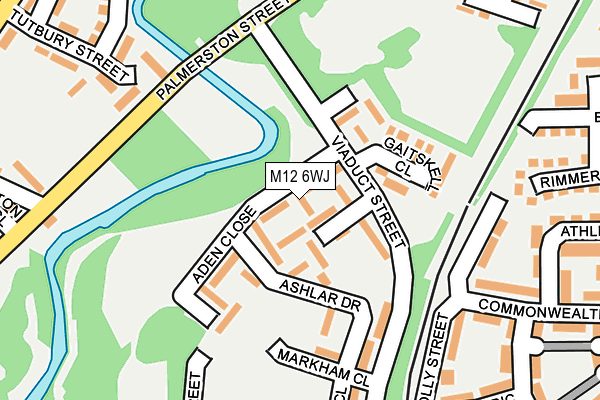 M12 6WJ map - OS OpenMap – Local (Ordnance Survey)