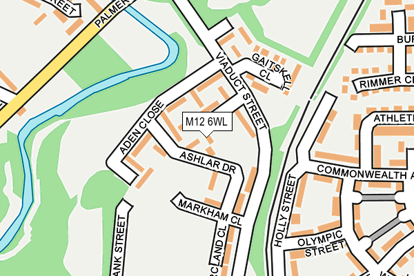 M12 6WL map - OS OpenMap – Local (Ordnance Survey)