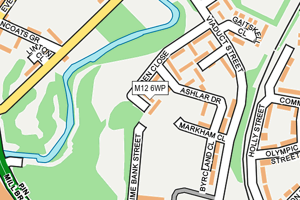 M12 6WP map - OS OpenMap – Local (Ordnance Survey)