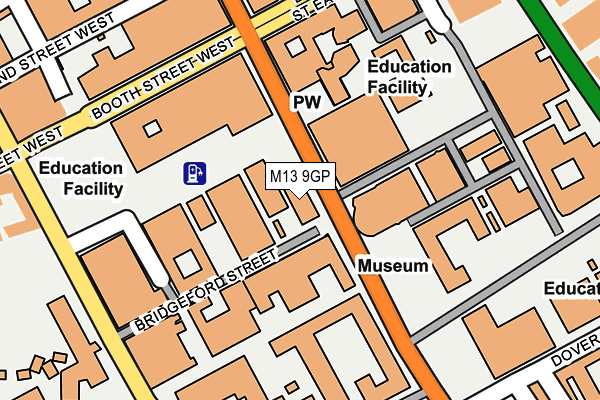 M13 9GP map - OS OpenMap – Local (Ordnance Survey)