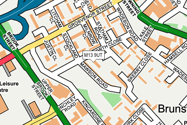 M13 9UT map - OS OpenMap – Local (Ordnance Survey)