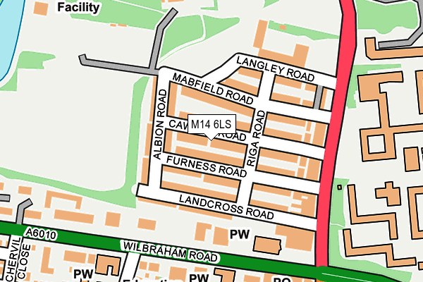 M14 6LS map - OS OpenMap – Local (Ordnance Survey)