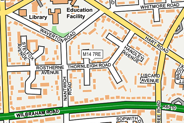 M14 7RE map - OS OpenMap – Local (Ordnance Survey)