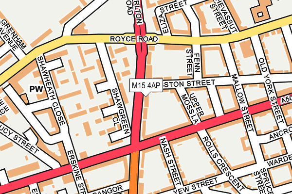 M15 4AP map - OS OpenMap – Local (Ordnance Survey)