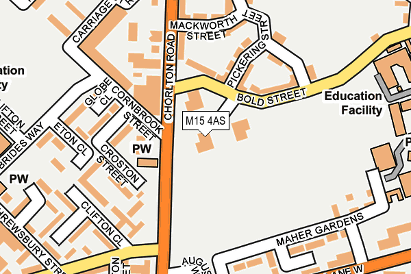 M15 4AS map - OS OpenMap – Local (Ordnance Survey)