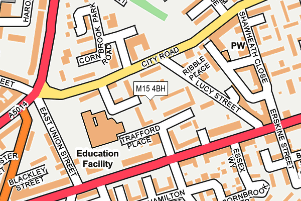 M15 4BH map - OS OpenMap – Local (Ordnance Survey)