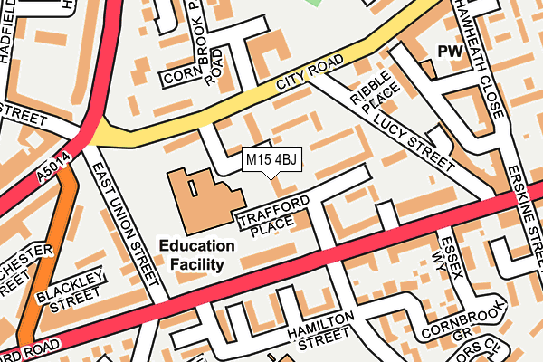 M15 4BJ map - OS OpenMap – Local (Ordnance Survey)