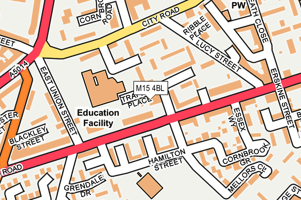 M15 4BL map - OS OpenMap – Local (Ordnance Survey)
