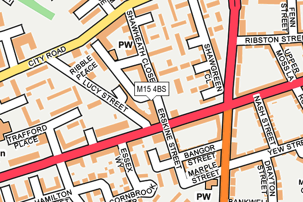 M15 4BS map - OS OpenMap – Local (Ordnance Survey)