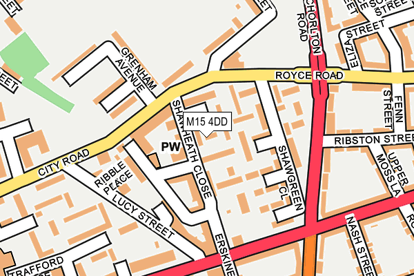 M15 4DD map - OS OpenMap – Local (Ordnance Survey)