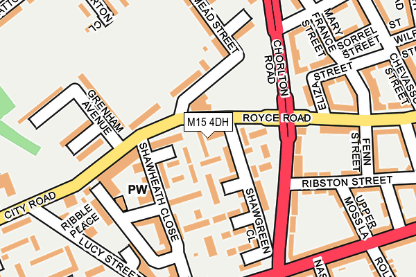 M15 4DH map - OS OpenMap – Local (Ordnance Survey)