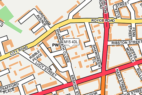 M15 4DL map - OS OpenMap – Local (Ordnance Survey)