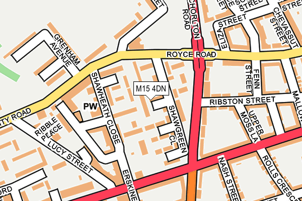 M15 4DN map - OS OpenMap – Local (Ordnance Survey)