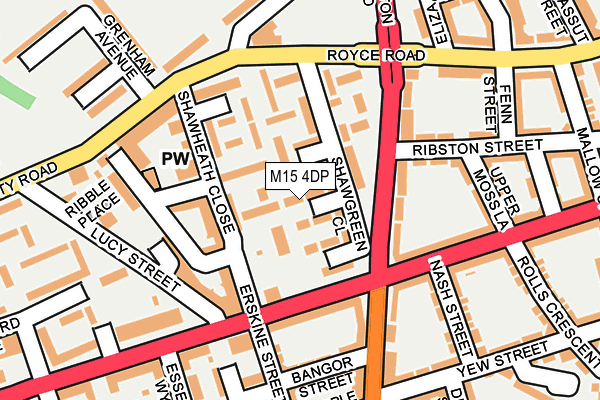 M15 4DP map - OS OpenMap – Local (Ordnance Survey)