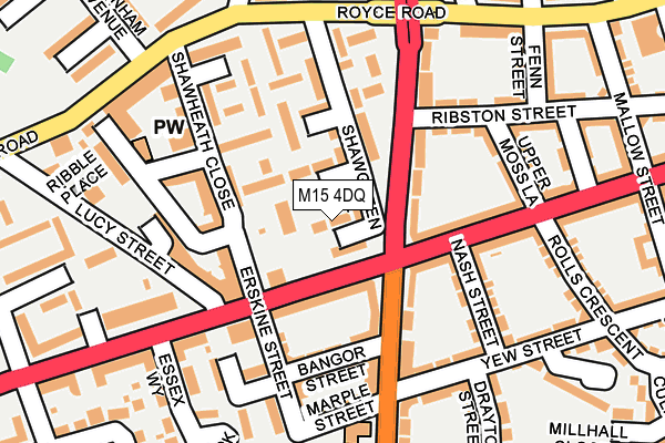 M15 4DQ map - OS OpenMap – Local (Ordnance Survey)