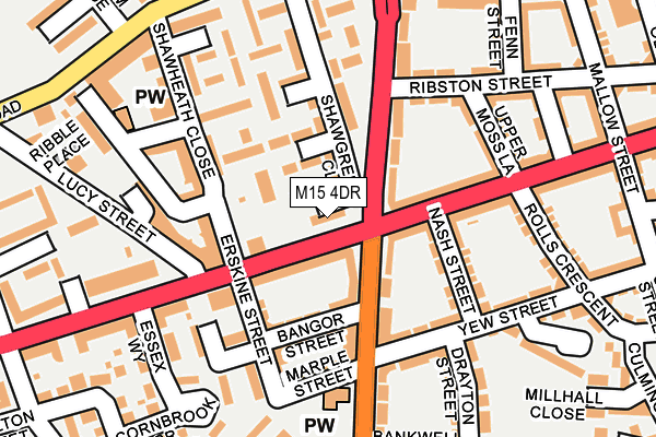 M15 4DR map - OS OpenMap – Local (Ordnance Survey)
