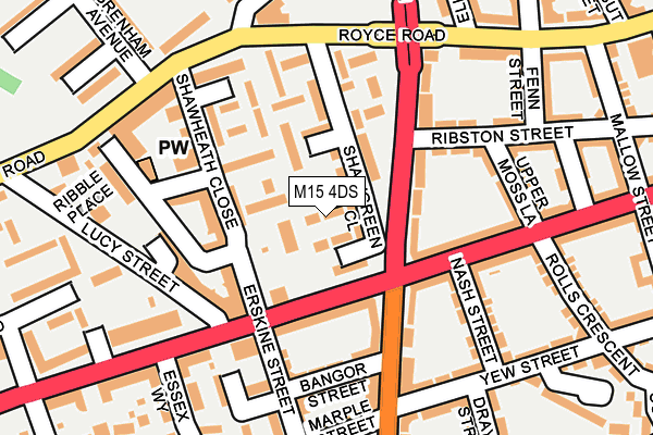 M15 4DS map - OS OpenMap – Local (Ordnance Survey)