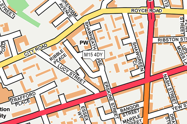 M15 4DY map - OS OpenMap – Local (Ordnance Survey)