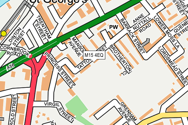 M15 4EQ map - OS OpenMap – Local (Ordnance Survey)