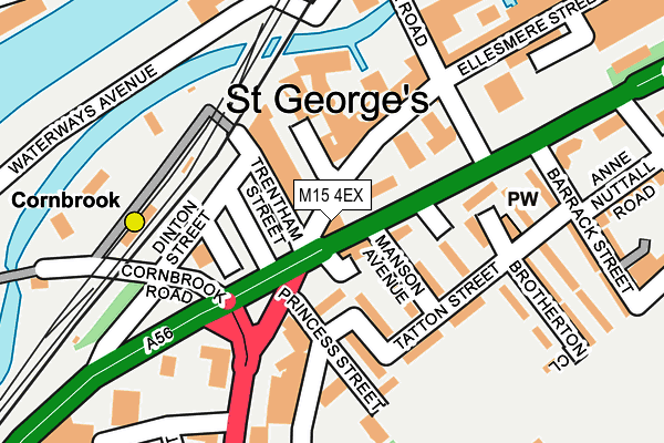 M15 4EX map - OS OpenMap – Local (Ordnance Survey)