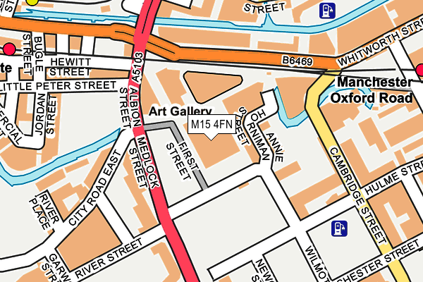 M15 4FN map - OS OpenMap – Local (Ordnance Survey)