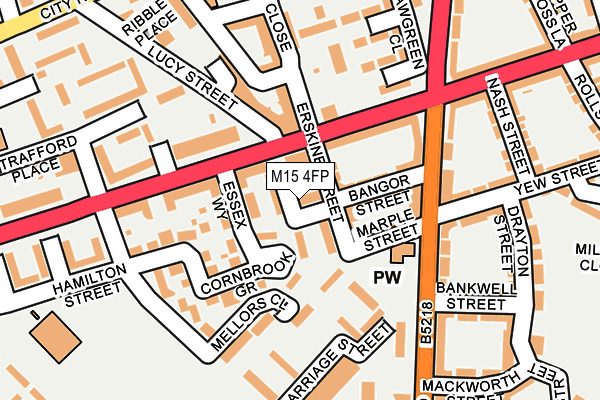 M15 4FP map - OS OpenMap – Local (Ordnance Survey)